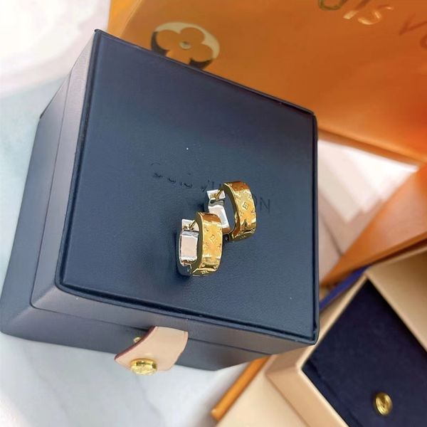 

luxury fashion designer limited stud earrings gold simple stud earrings girl holiday gift, Silver