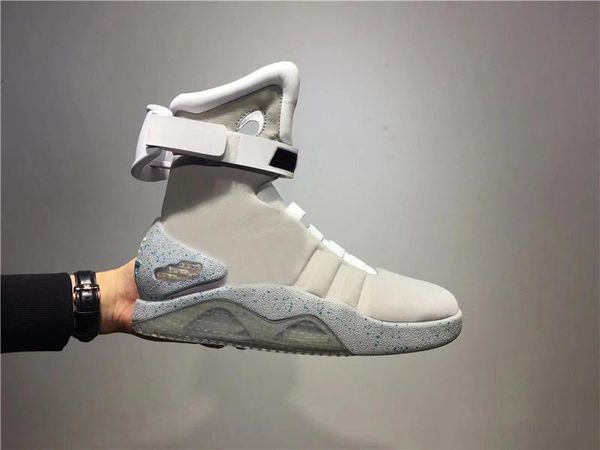 

casual shoes authentic air mag back to the future marty mcfly's led basketball shoes glow in h dark lighting mags fashion blade sports, Black