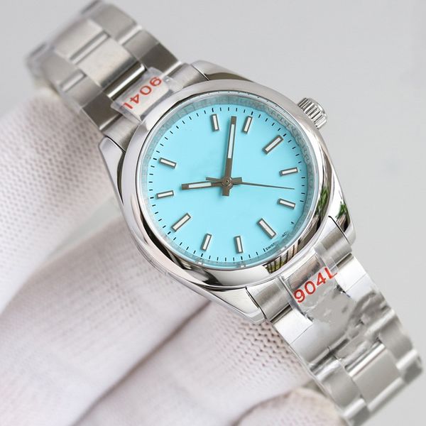 

fashion mechanical elegant ladies watch 31mm stainless steel strap sapphire crystal oyster perpetual designer watch luxury watches movement, Slivery;brown