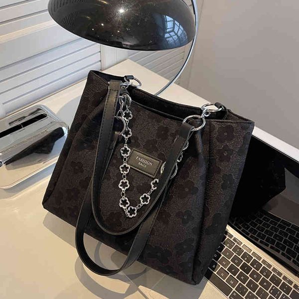 

high canvas large bag women's 2022 new versatile capacity style one tote fashion single shoulder messenger female bags