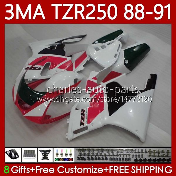 Kit de feiras para Yamaha TZR-250 TZR250 TZR 250 R RS RR 88 89 90 91 ABS TRABALHO 115NO.67 YPVS 3MA TZR250R TZR250RR 1988 1989 1990 1991 TZR250-R 88-91 moto corpo vermelho blk branco