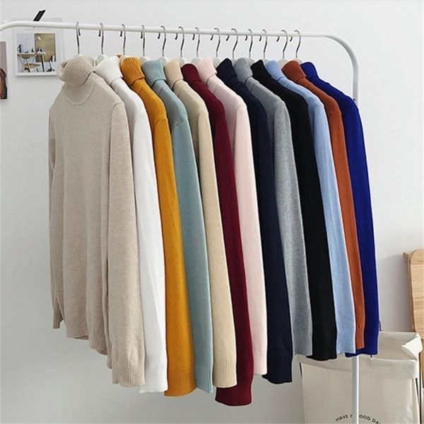 

male sweater men's winter pullover turtle neck jumper white mens knitwear pull homme turtleneck sweater christmas cotton black 201221, White;black