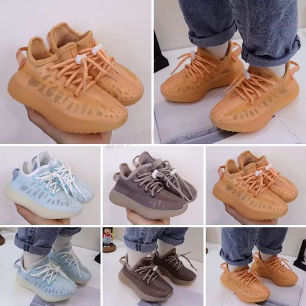 

kanyes kids athletic outdoor shoes kany toddlers trainers v2 clay black triple white antlia yezzzy yeesy yeezie yezzies''350 35 v2