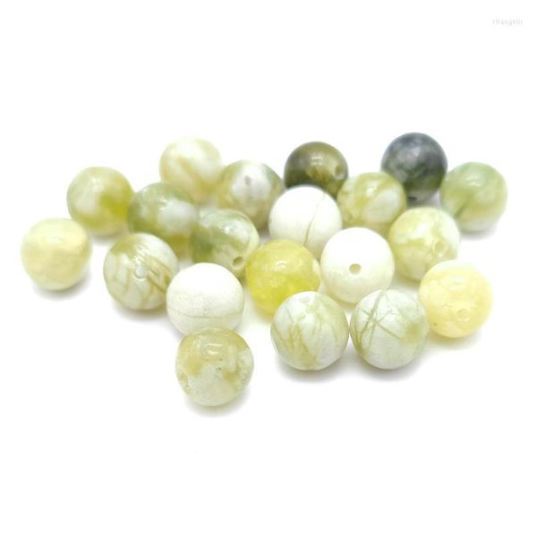 Andere Natursteine, russische Jade, rund, lose Distanzperlen, 8 mm, Herstellung von Armbändern, Halsketten, Schmuckzubehör, Rita22
