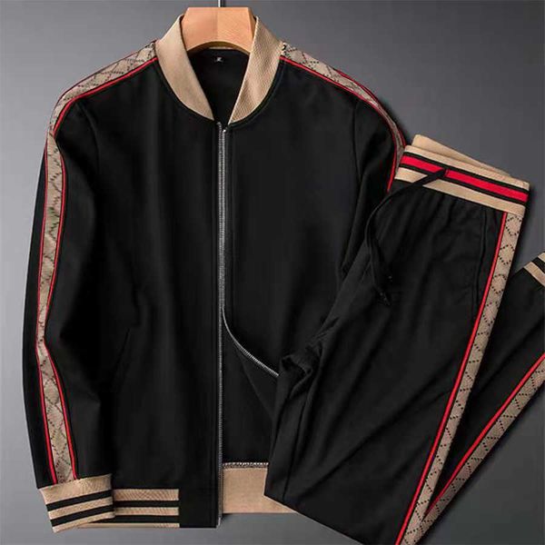 

mens tracksuit jumpers jackets hoodie pants terry with letters fashion style spring autumn outwear sports set tracksuits jacket suits, Gray