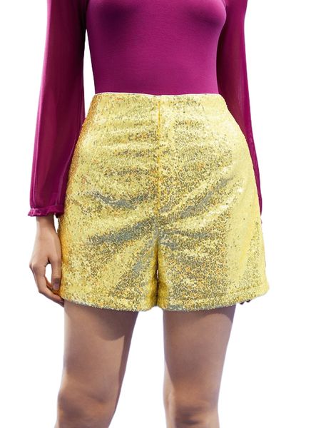 

x attilio de angelis wide leg sequin shorts s1bf#, White;black