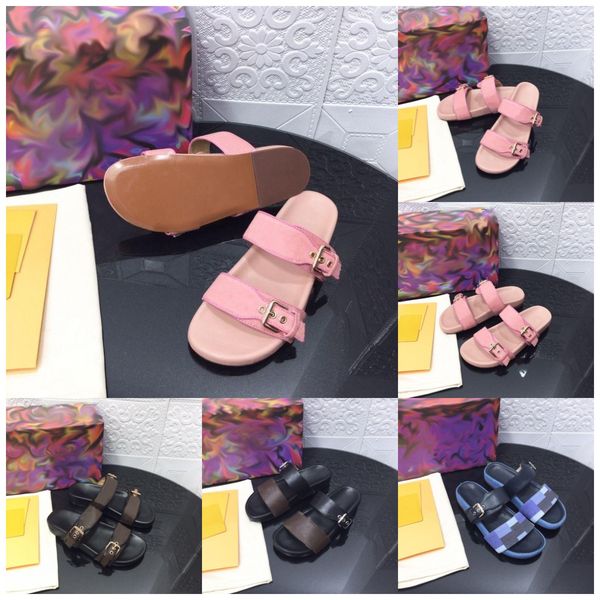 

women's flip-flops double bucklesandals summer beach old flower sandals fashion flip-flop indoor shoes bom dia flat comfort sandal size, Black