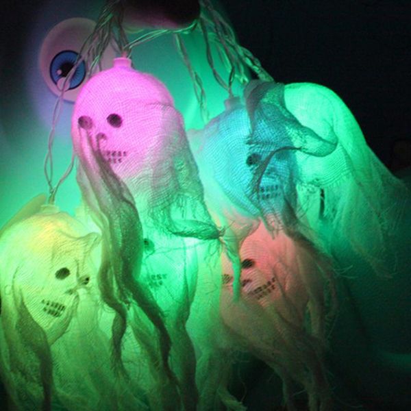 Strings LED LED Skull Halloween String decorativo Luz 2 Bateria alimentada pelo Festival Bar Party em casa