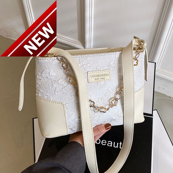 

trendy wholesale pure color simple shoulder buckle women's fashion chain ladies bags