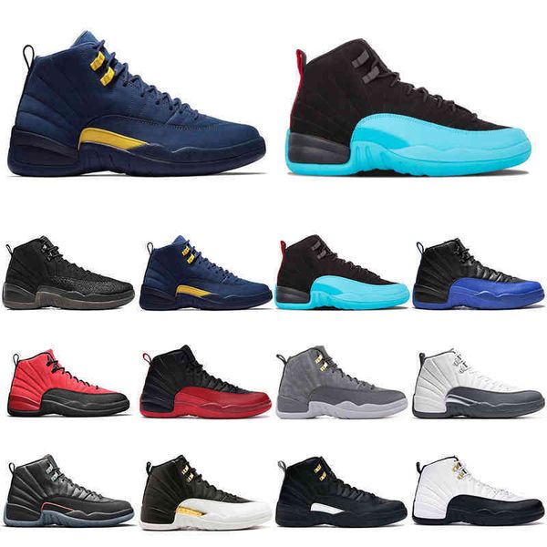 

2022 fashion men basketball shoes jumpman 12 reverse game 12s the master bulls twist gamma blue dark grey mens trainers outdoor g7ez