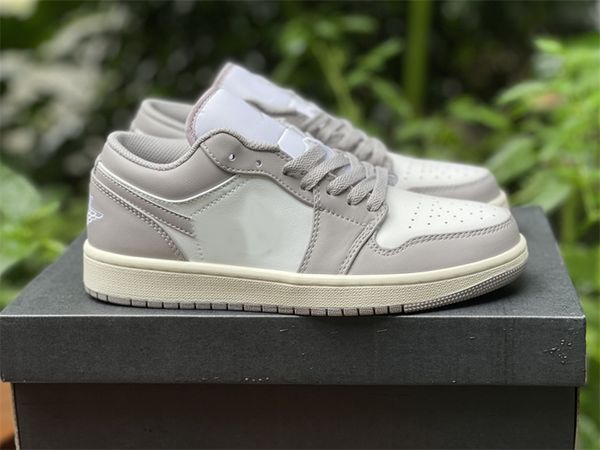 

shoes low vintage grey 1s men women jumpman 1 leather sneakers 553558-053