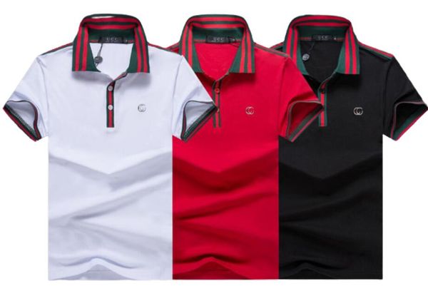

2022 designer stripe polo shirt t shirts snake polos bee floral high street fashion horse polo luxury t-shirt#80, White;black
