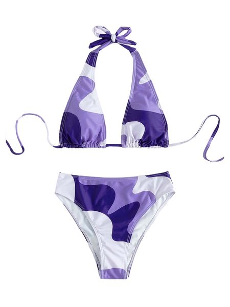 

color block bikini swimsuit p2fw#, White;black