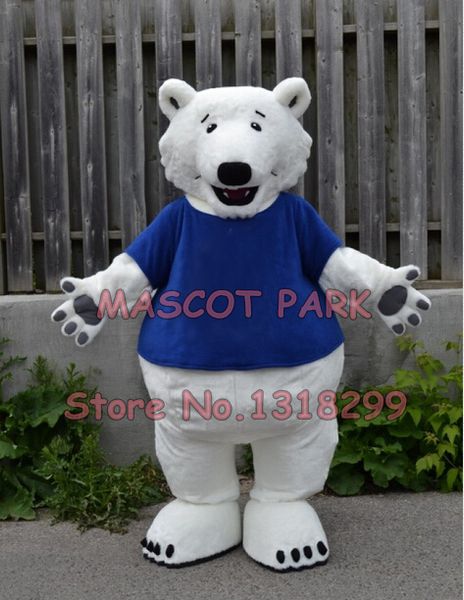 

mascot doll costume mascot new quality polar bear mascot costume size cartoon polar bear theme anime costumes carnival fancy dress, Red;yellow