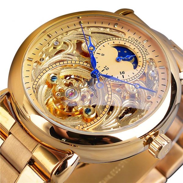 Orologi da polso Orologio meccanico automatico da uomo Gold Hollow Design Top in acciaio Orologio Montre Homme 2022 Orologi da polsoOrologi da polso