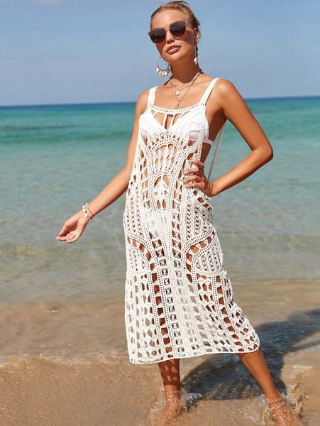 

plain knitted cover up u1rf#, White;black
