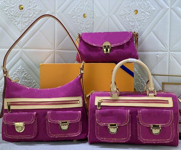 

fashion cowboy shoulder bag designer vintage handbags purse clamshell-style zipper letters latch real leather strap women tote bags