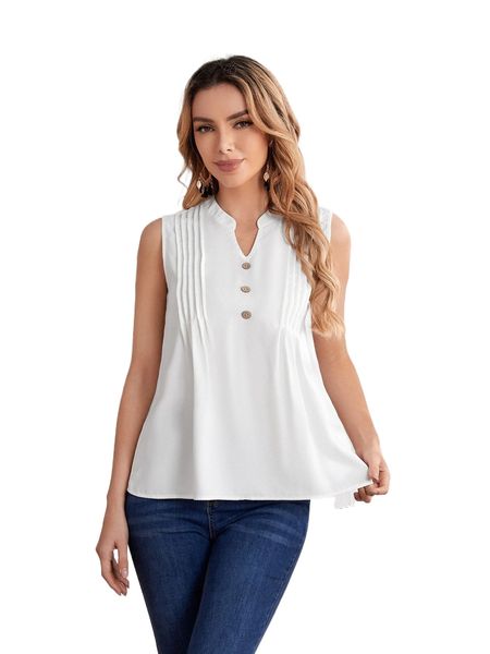 

emery rose b.utton front n.otched neck b.louse p2i8#, White