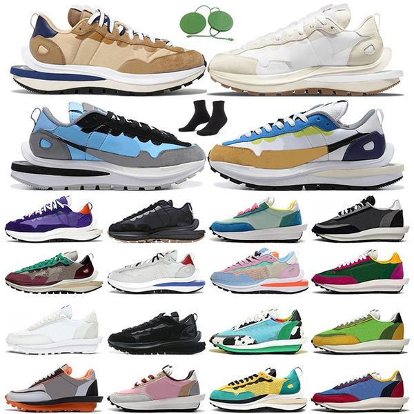 

fashion waffle sesame blue void dark iris women running shoes clot kiss of death cool grey ld vaporwaffle nylon black white undercover fashi