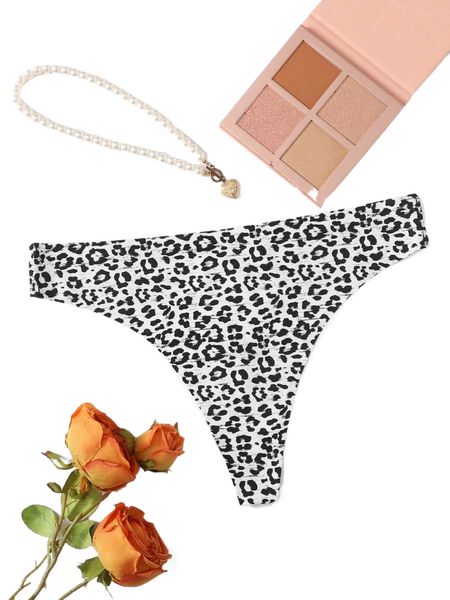 

plus leopard panty g6fj#, Black;white