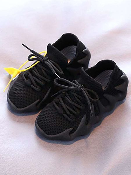 

toddler boys lace-up front sneakers she02, Black