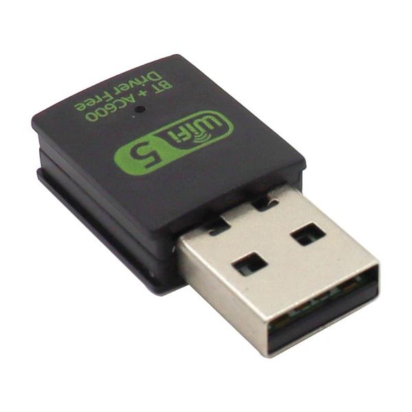 Netzwerkadapter Wireless USB 600Mbps Bluetooth-Adapter WiFi-Empfängerkartensender Unterstützt Windows 10 8 7 XP für PC Vista MacNetwork