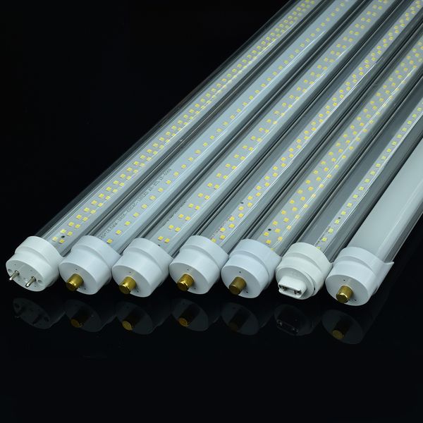 Yüksek kaliteli T8 Split LED Alüminyum Plastik Floresan Tüp Şeffaf Kapak 60W 1.2m G13 3 Sıralar 60W 5700K ila 6500K