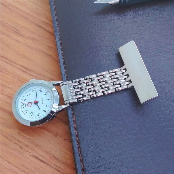 

new silver nurse clip watches brooch fob quartz doctor fashion pendant hang clock medical doctor nursing watch, Slivery;golden