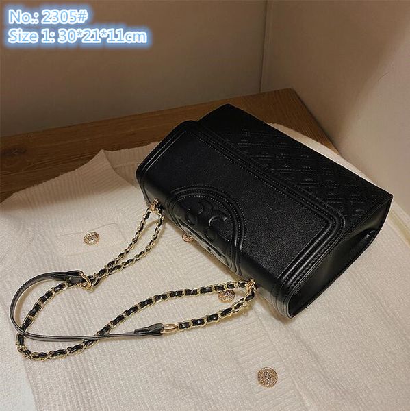 

wholesale factory ladies shoulder bags simple flip solid color leather handbag elegant atmosphere sewing fashion chain bag large capacity em