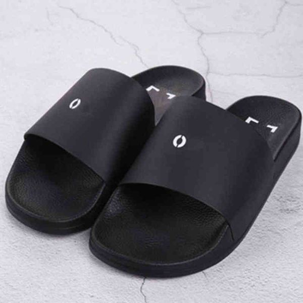 

offs fashion women's men's sandals luxury letter ribbon printing slippers couples beach men outside home slipper female classic br, Black
