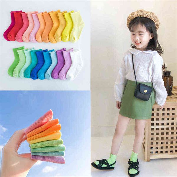 

pairs candy color girls socks years christmas socks kids baby boy toddler cotton short sock children ces accessories j220621, Pink;yellow