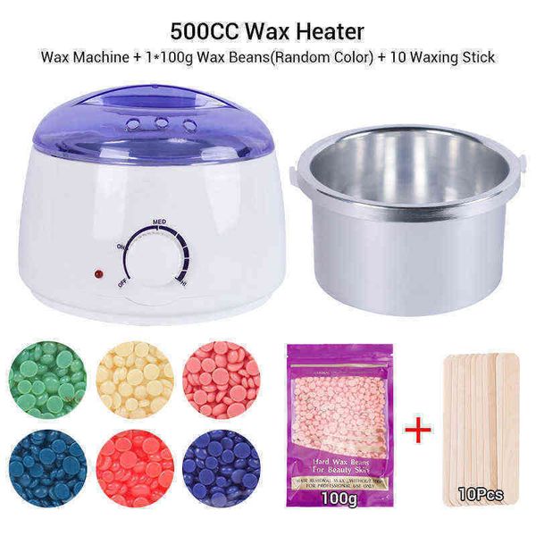 

nxy epilator hair removal wax melts machine kit 500cc pot depilatory heater mini set with 100g or 200g beans 0621