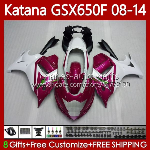 Carroçaria para Suzuki Katana GSXF 650 GSX-650F GSX650F GSXF650 2009 2010 2011 12 13 14 120NO.78 GSX 650F GSXF-650 08 09 10 11 2012 2013 2014 Fairings OEM Pearl Pink