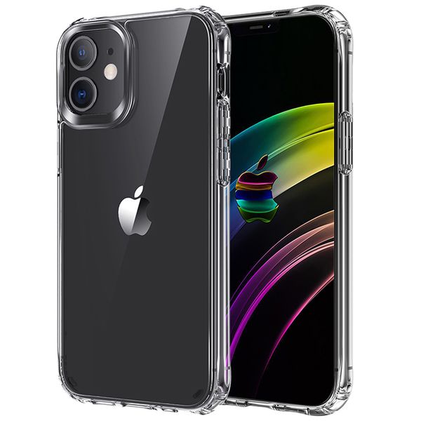 

1.5mm acrylic clear cases military grade drop protective shockproof soft edge for iphone 13 12 11 pro max xr xs x 8 7 plus se2 samsung s20 s