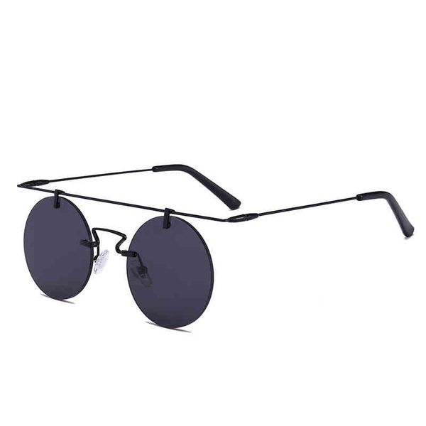 

fashion sunglasses 2022 steampunk style small frame sunglass men's red same round women ladies glasses classic designer retro sun glass, White;black