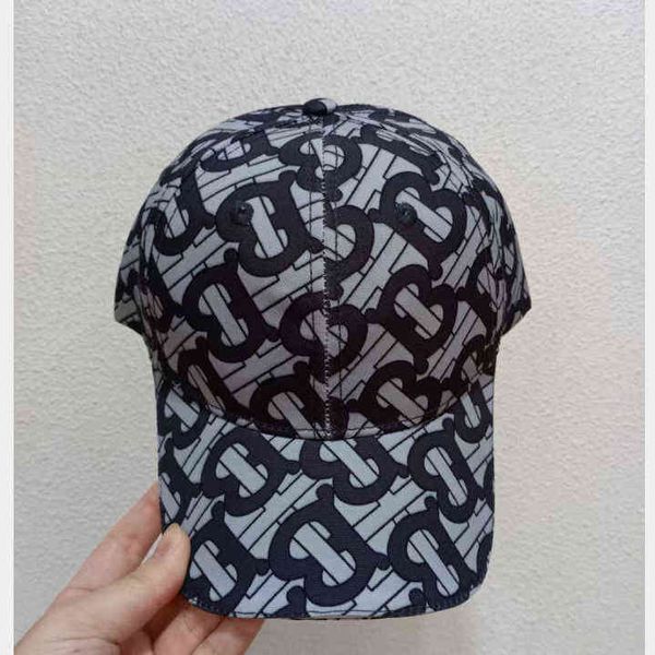

ball caps burbrerys european and american new hat spring and autumn mens and womens duck tongue hat fashion versatile tb letter printed stre, Blue;gray