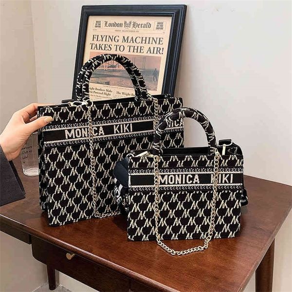 

printed tote women's bag 2022 new fashion chain one shoulder messenger foreign style portable commuter bag 50% off factory onlines
