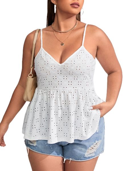 

plus peplum schiffy cami g9rd#, Black