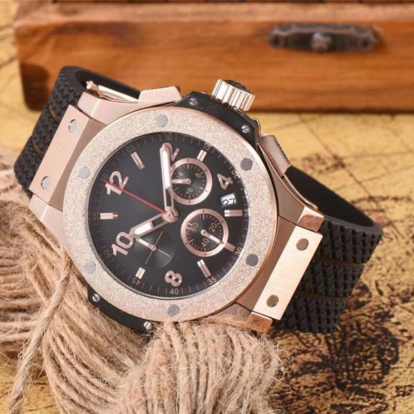 

classic sanded quartz leisure watch multifunctional outdoor sport waterproof business leisure aaaaa class, Slivery;brown