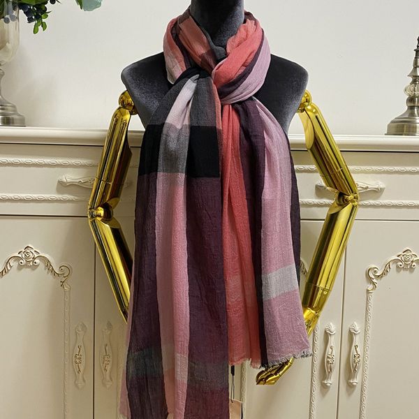 

women's long scarves creasing scarf good quality 100% cashmere material thin and soft shawl pashmina size 240cm- 75cm, Blue;gray