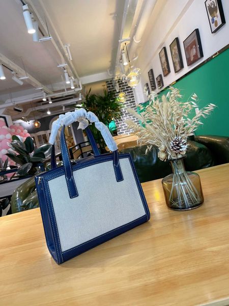 

canvas splicing bag small leather fashion temperament elegant interlayer particularly clear capacity big wholesale handbags