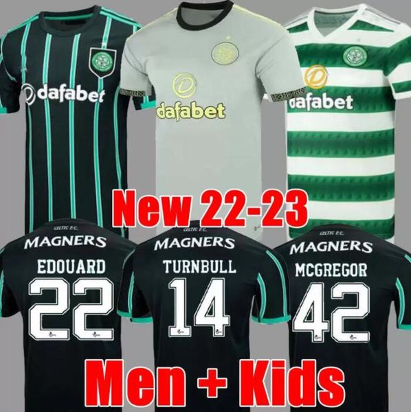 

22 23 celtic soccer jersey jota ajeti 2022 2023 mens kids abada mcgregor turnbull kyogo starfelt carter-vickers baby junior infant football, Black;yellow