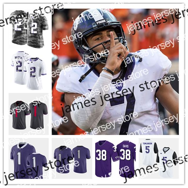 

james ncaa custom tcu horned frogs football jersey 7 kenny hill 30 garret wallow 94 corey bethley 33 sewo olonilua 38 daythan davis 70 corde, Black