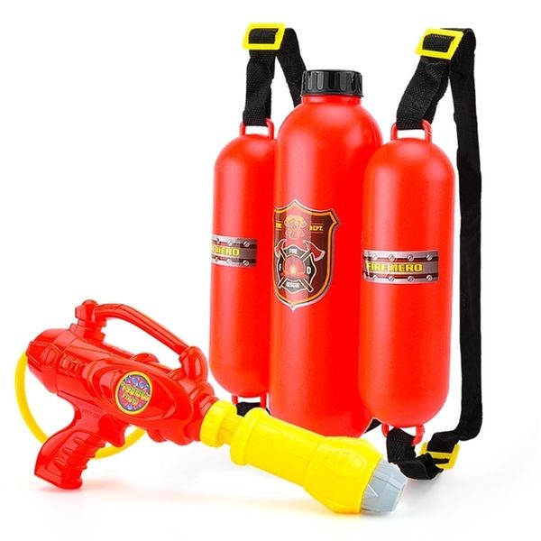 Feuerwehrmann Rucksack Wasserpistole Spielzeug Sprayer für Kinder Pistole Wasserpistolen für Kinder Strand Outdoor Spielzeug für Sommer Feuerlöscher Soaker 220726