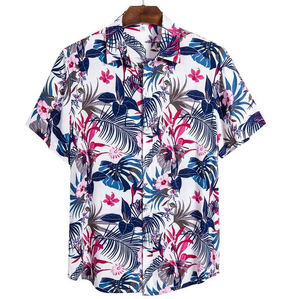 

men's polos jodimitty 2022 quality harajuku beach shirt men short sleeve hawaiian casual summer floral print blouse loose surfing, White;black