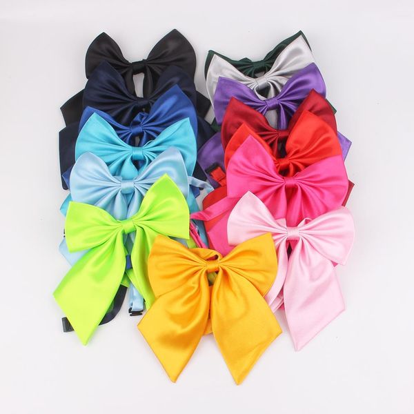 

solid ladies bowtie classic bow tie for women bowknot casual boys girls ties cravats proms party butterfly, Black;gray