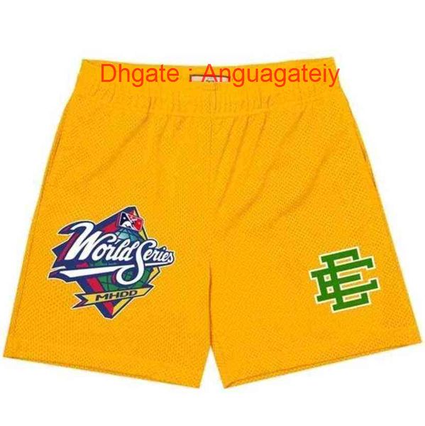 

eric emanuel running short ee men's basic shorts fashion baseball world series specific casual fitness summer gym workout mesh sports p, White;black