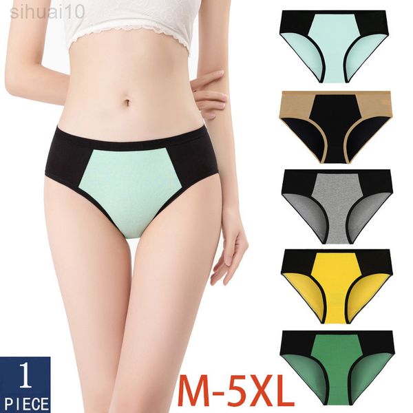 strings tanga frau unterwäsche frauen 1 teile/satz M-5XL Plus Größe Slips Für Frauen Unterwäsche Nahtlose Kurze Mi-Taille Unterhose baumwolle Slip L220801