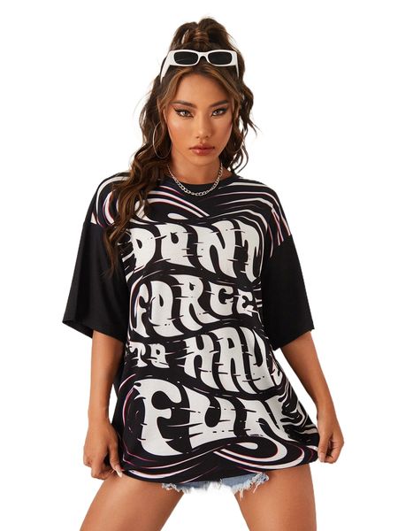 

x sydney prusso lettuce graphic drop shoulder tee r4ex#, White