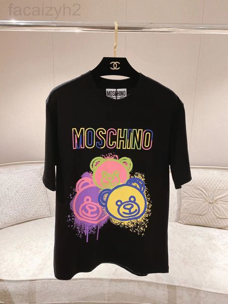

women's t-shirt designer chaopai 22 early spring new round neck cute three bear print short sleeve loose female hocl, White